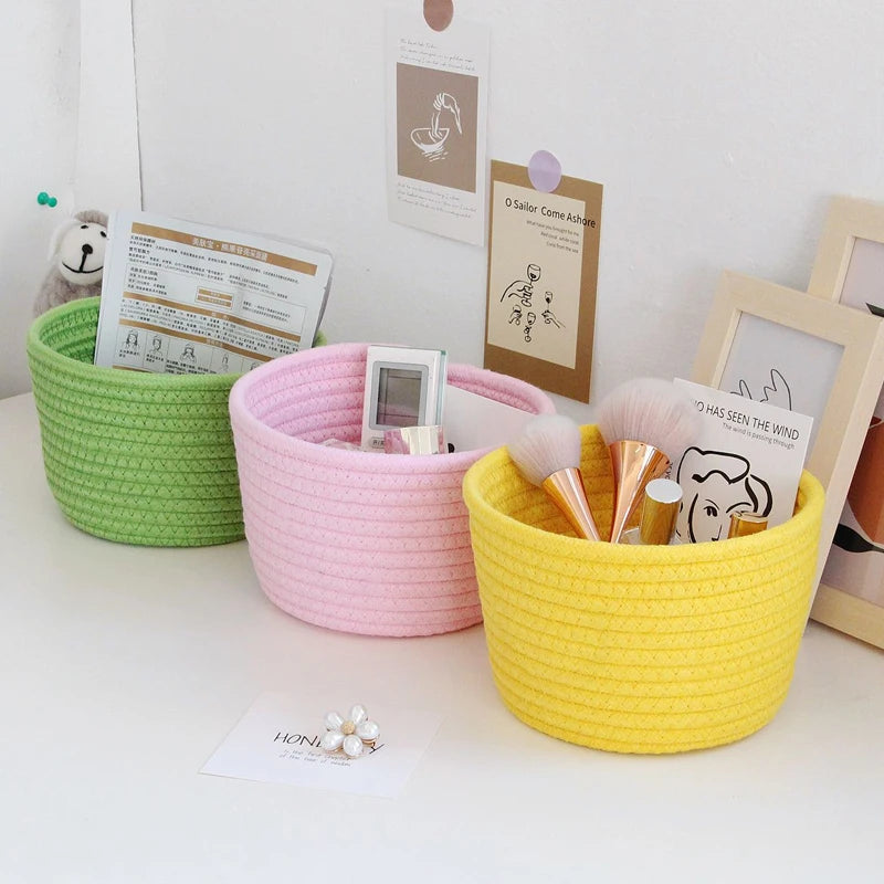 Cotton Rope Storage Basket | Eco-Friendly Organizer for Toys