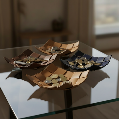 Elegant PU Leather Storage Tray | Key and Miscellaneous Organizer
