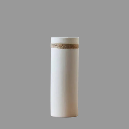 Modern White Ceramic Vase | Elegant Flower Vase for Home Decor